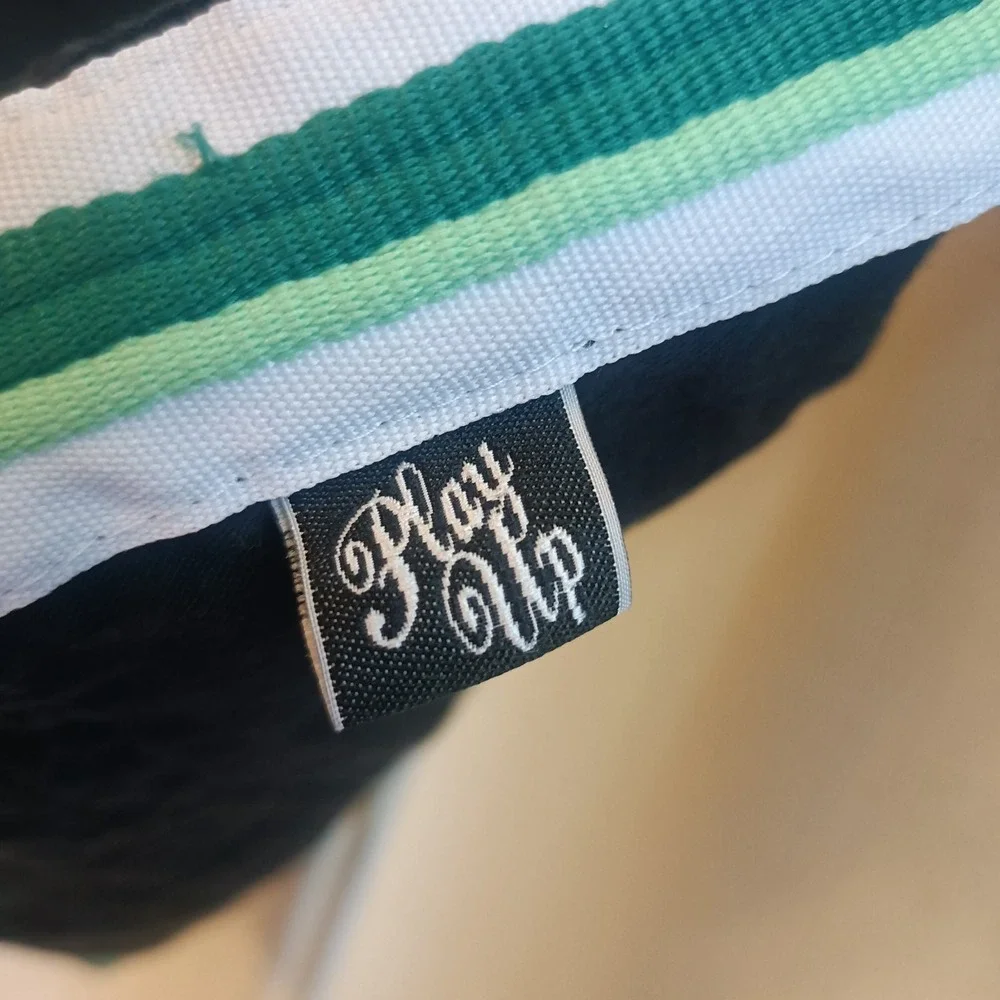 Nike Play Up Jacket Women's Size‎ S Full Zip Pockets Ribbon Trim Green Accent